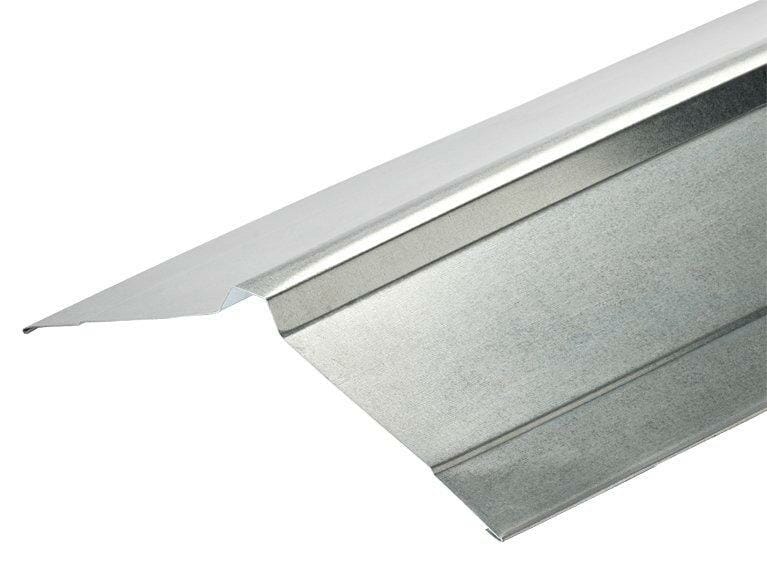 Metal Plain Galvanised NORDIC Ridge Flashing 195mm x 195mm x 3000mm - Trade Warehouse