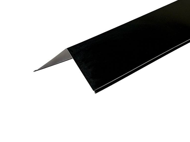 Metal Polyester Painted Black Barge Flashing 150 x 150mm x 3000mm - Trade Warehouse