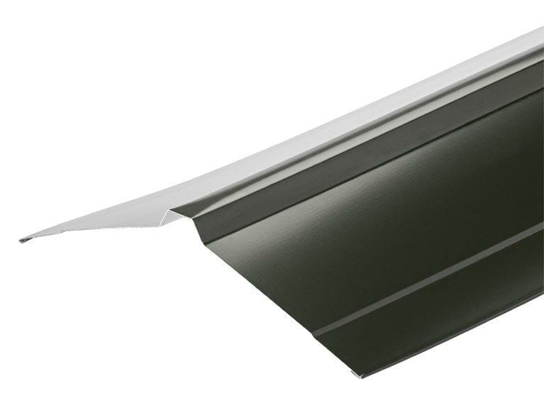 Metal Polyester Painted Juniper Green NORDIC Ridge Flashing 195mm x 195mm x 3000mm - Trade Warehouse