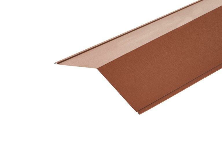 Metal Prelaq Mica Coated Copper Brown Ridge Flashing 150mm x 150mm x 3000mm - Trade Warehouse