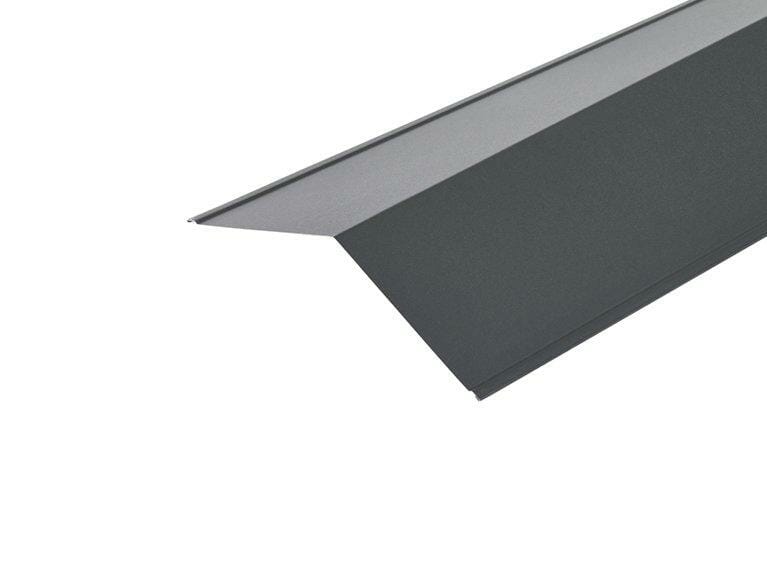 Metal Prelaq Mica Coated Graphite Grey Ridge Flashing 200mm x 200mm x 3000mm - Trade Warehouse