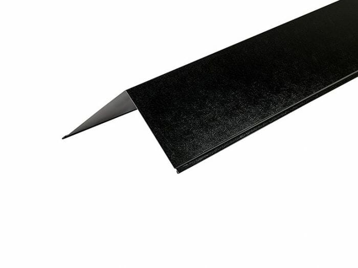 Metal PVC Plastiol Coated Black Barge Flashing 150 x 150mm x 3000mm - Trade Warehouse