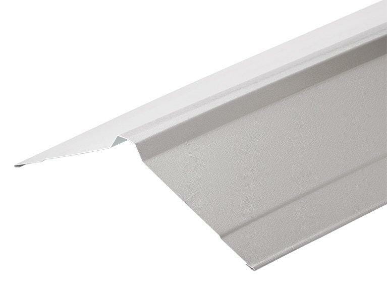 Metal PVC Plastiol Coated Goosewing Grey NORDIC Ridge Flashing 195mm x 195mm x 3000mm - Trade Warehouse