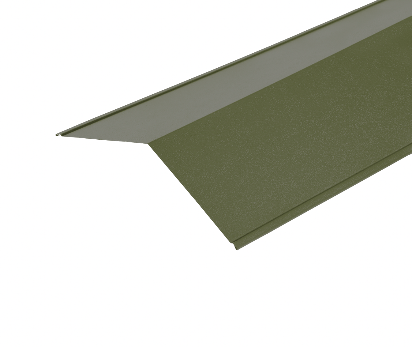 Metal PVC Plastiol Coated Olive Green Ridge Flashing 200mm x 200mm x 3000mm - Trade Warehouse