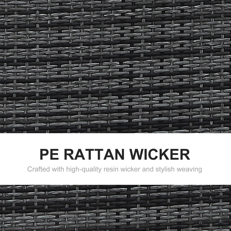 Grey 3-Seater Weather Resistant Rattan Sofa