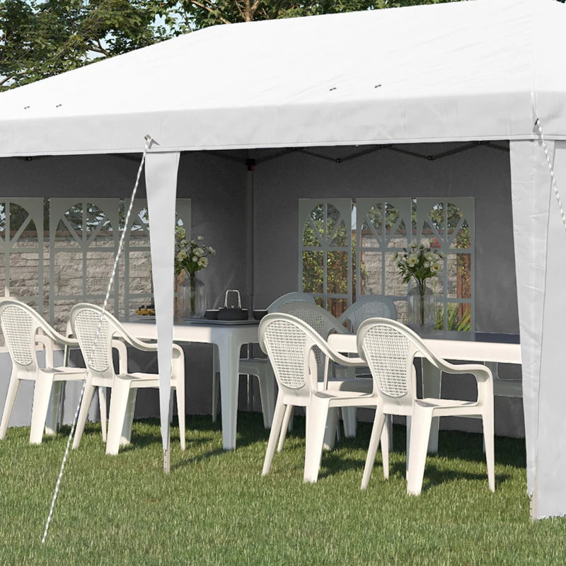3m x 6m White Pop Up Gazebo