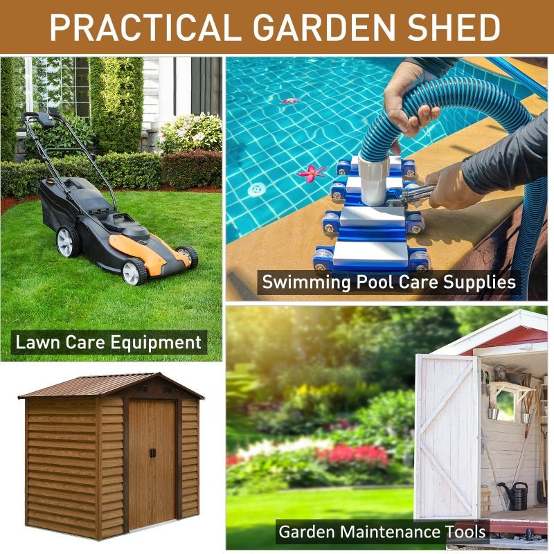Natural Wood Garden Shed With Sliding Doors - Trade Warehouse
