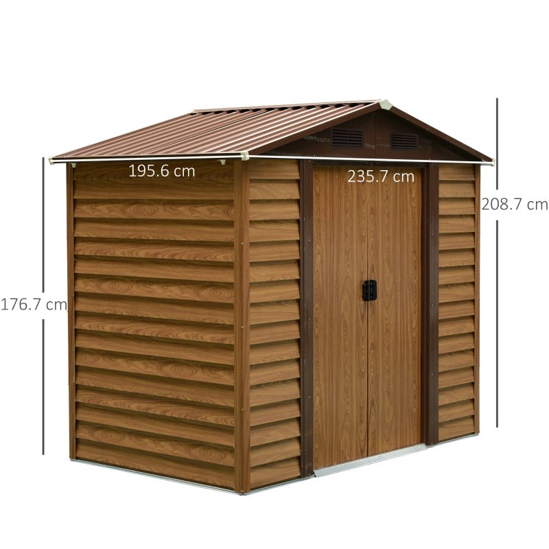 Natural Wood Garden Shed With Sliding Doors - Trade Warehouse