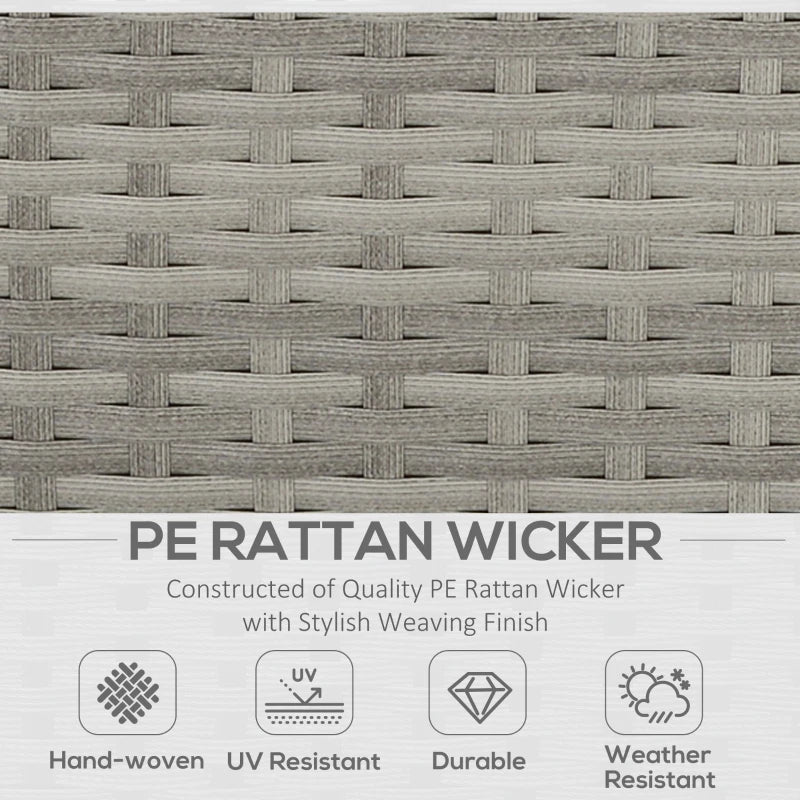 Mixed Grey Rattan Dining Set With 3 Seater Sofa