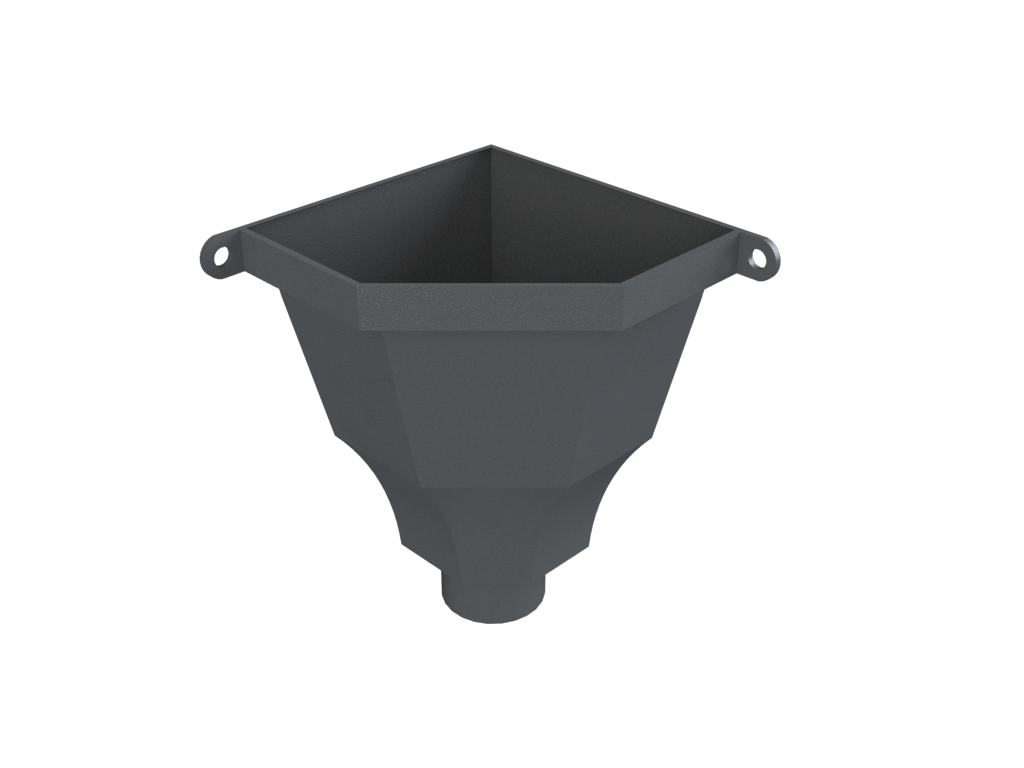 No 1 Corner Hopper x 2.5" Round Outlet Primed - Trade Warehouse