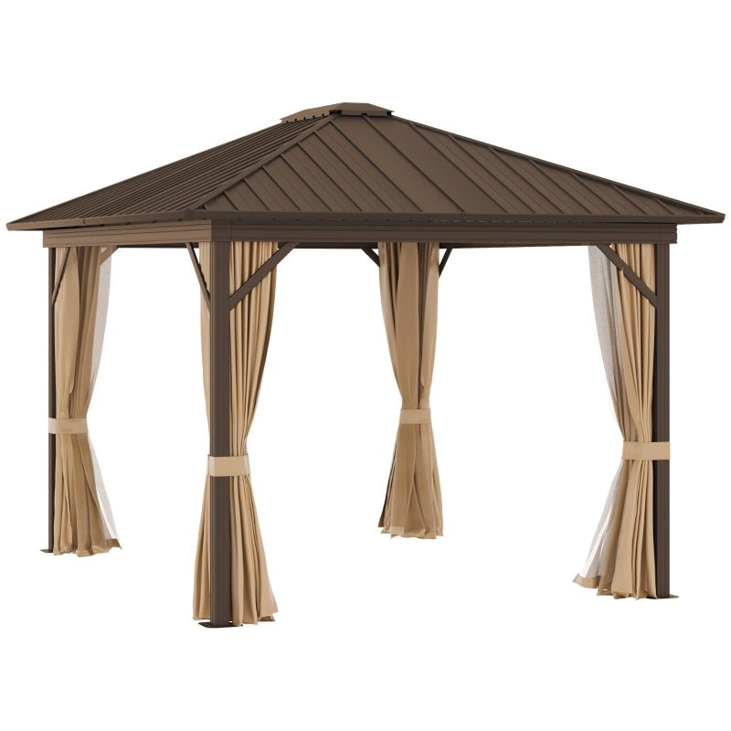 Outdoor Gazebo With Aluminium Frame & Metal Roof - Trade Warehouse