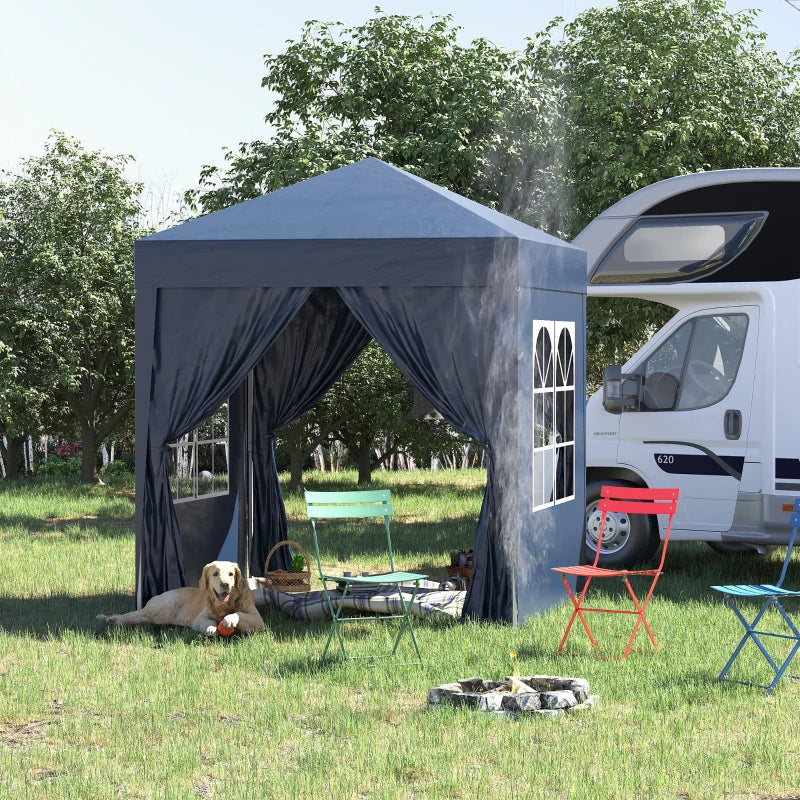 2m x 2m Blue Pop Up Gazbeo