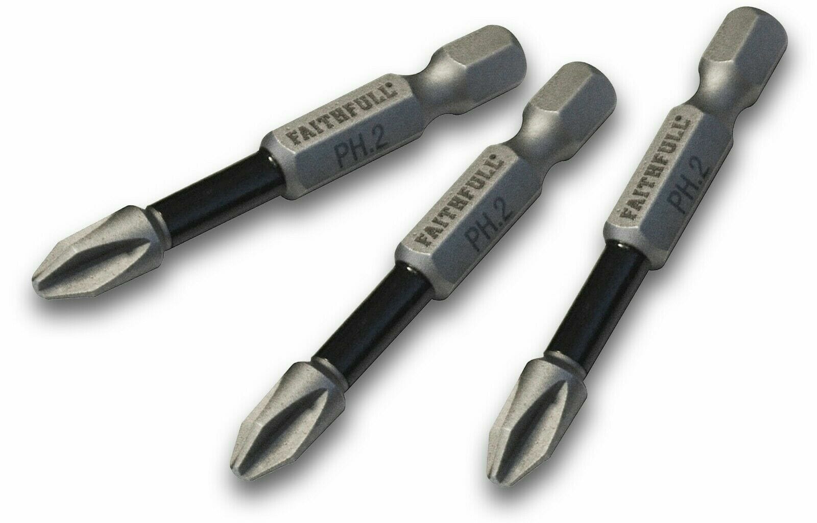Phillips Impact Screwdriver Bits PH2 x 50mm (Pack 3) - Trade Warehouse