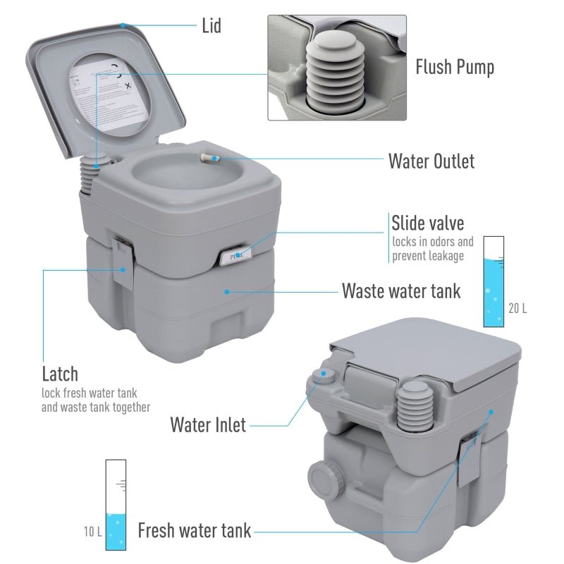 Portable Camping Toilet - Trade Warehouse