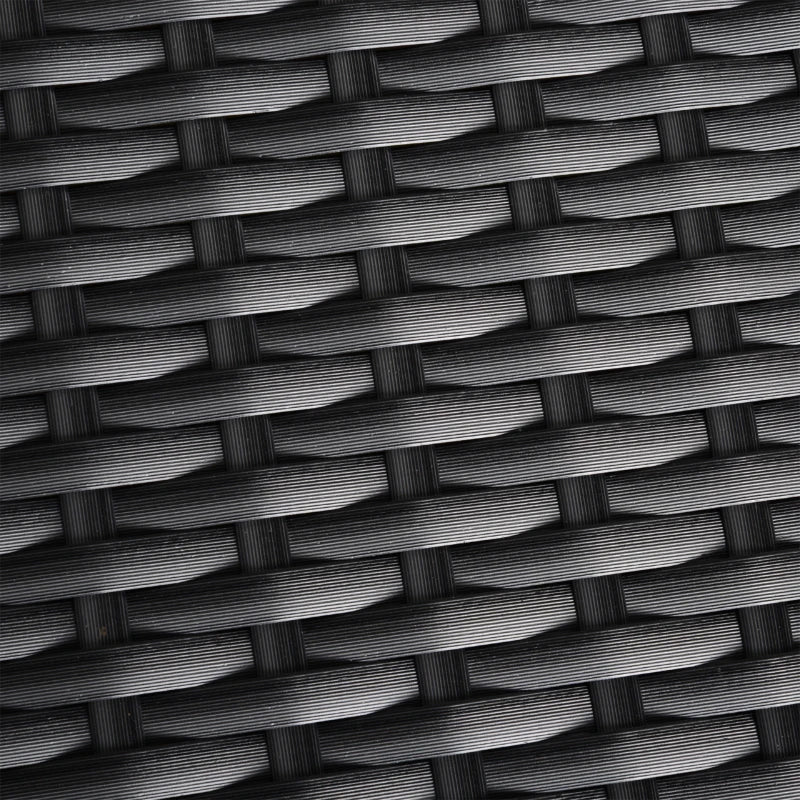 Light Grey 7 Seater Rattan Sofa, Coffee Table & Footstools