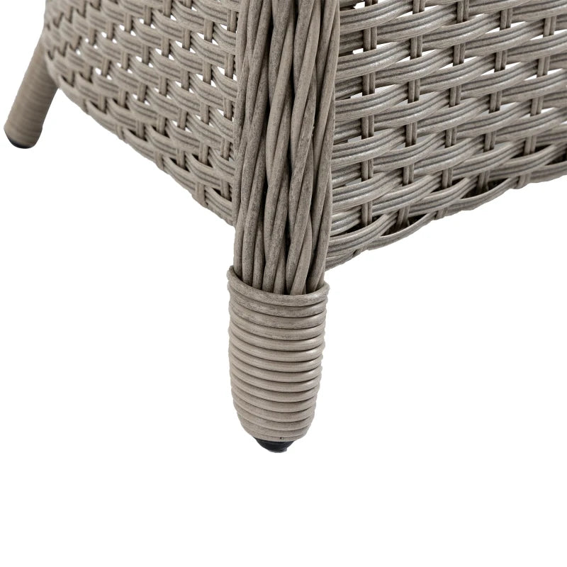 Luxury 4 Seater Rattan Dining Set With Curved Armchairs