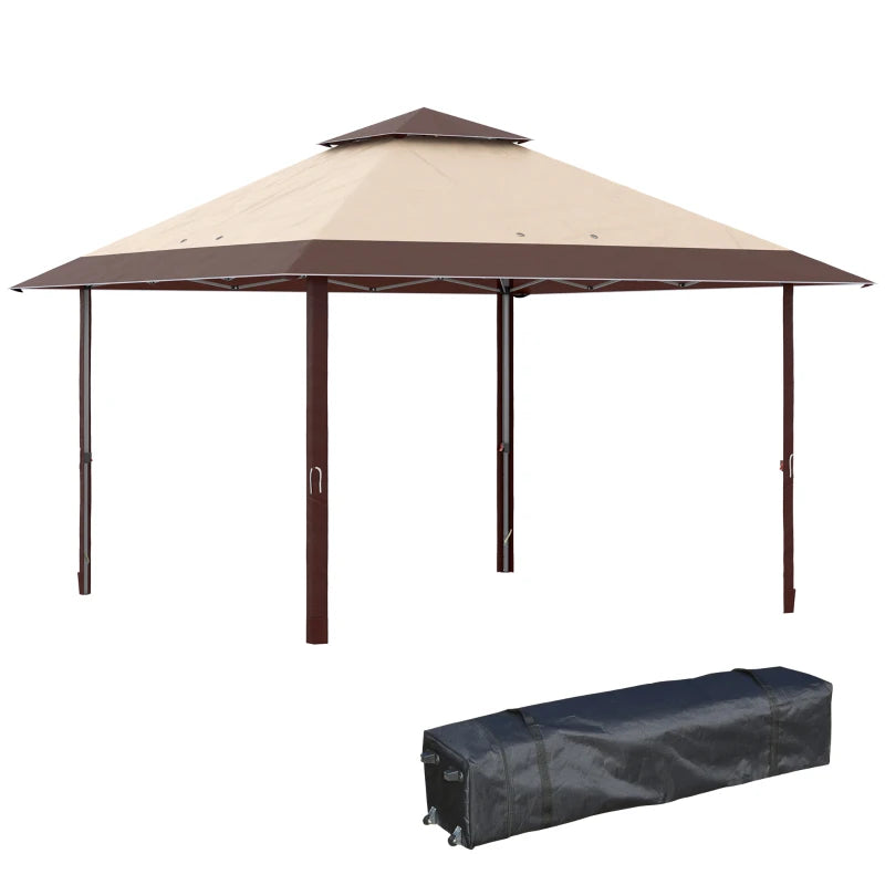 Brown 4 x 4m Pop-up Gazebo With Adjustable Legs