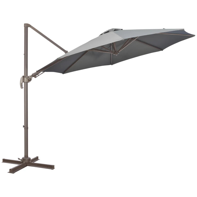 Dark Grey 3m 360° Rotation Parasol Shade