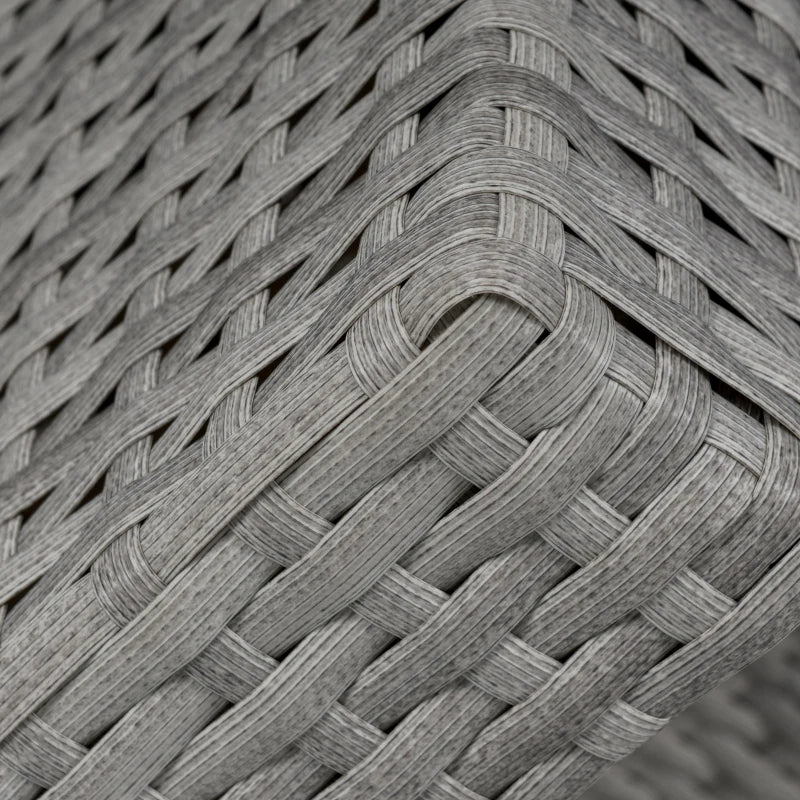 Mixed Grey Rattan Dining Set With 3 Seater Sofa