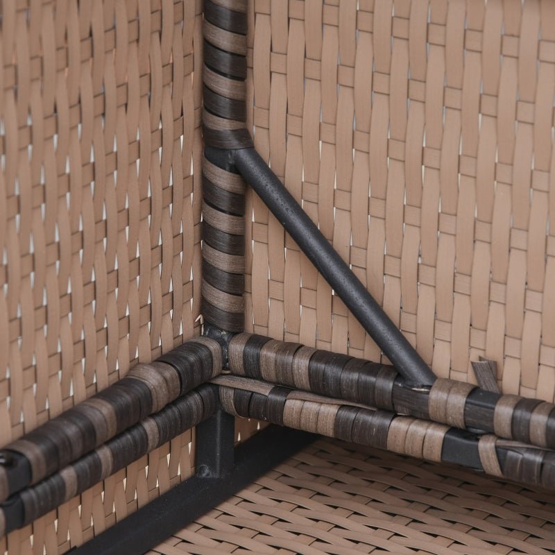 Ravano 6-Piece Patio Ensemble: Mixed Brown Rattan Corner Set - Trade Warehouse