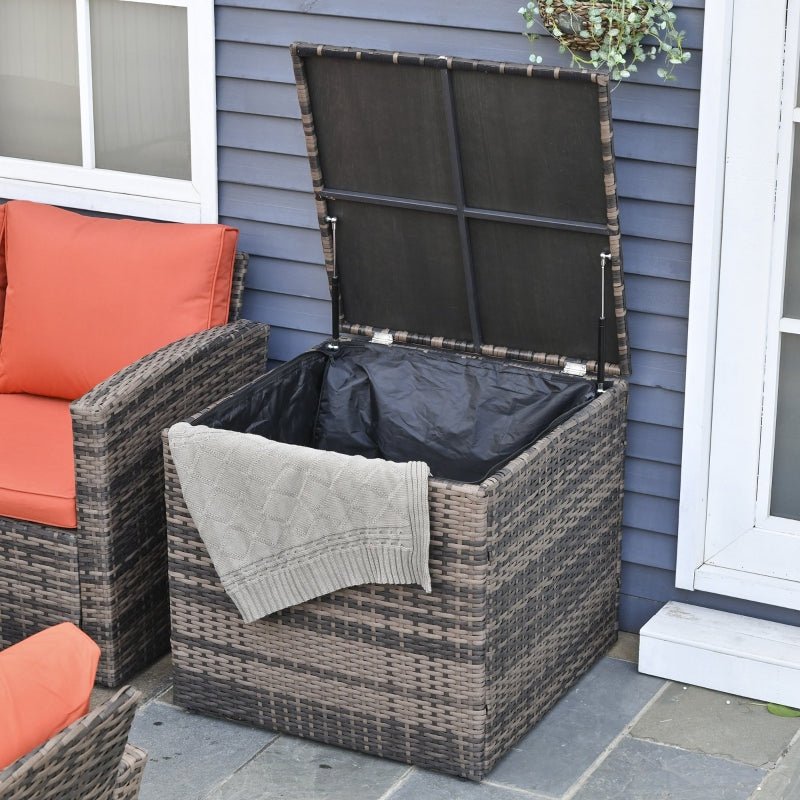 Ravano 6-Piece Patio Ensemble: Mixed Brown Rattan Corner Set - Trade Warehouse