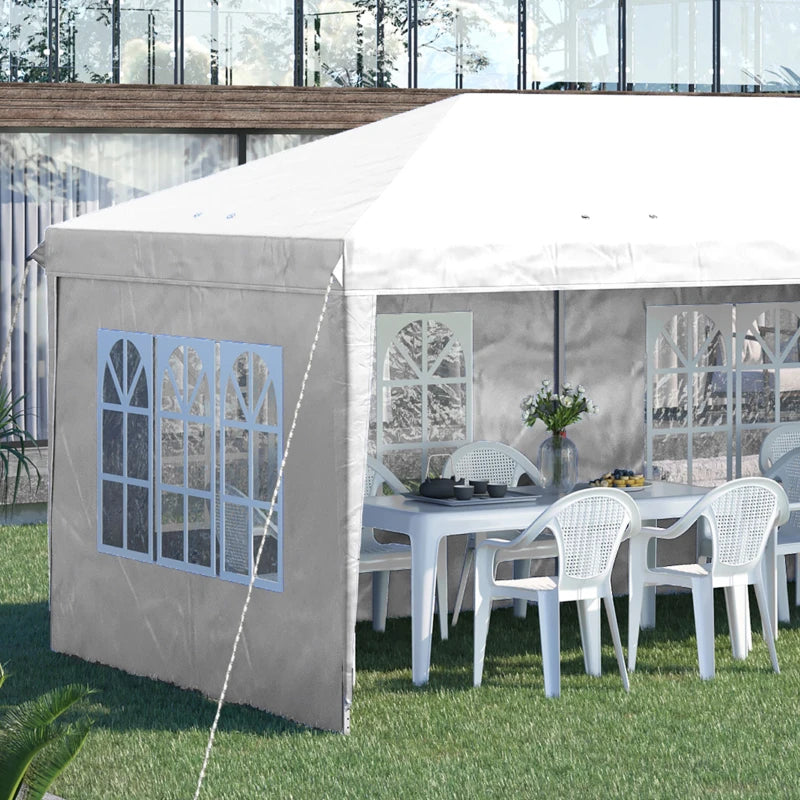 3m x 6m White Pop Up Gazebo