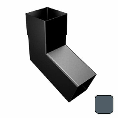 76mm Swaged Aluminium Square 112.5 Degree BEND PPC - 7016M Anthracite Grey