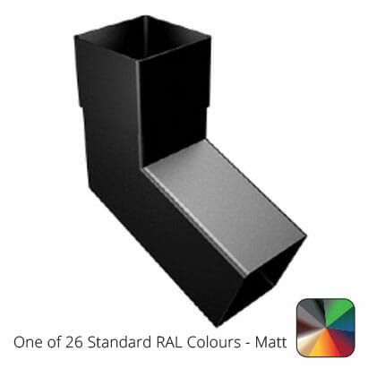 76mm Swaged Aluminium Square 112.5 Degree BEND PPC - One of 26 Standard Matt RAL colours TBC