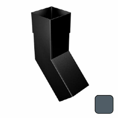 76mm Swaged Aluminium Square 135D BEND PPC - 7016M Anthracite Grey