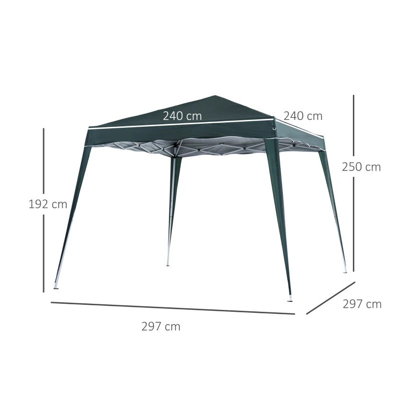Green Slant Leg Pop Up Gazebo with Carry Bag