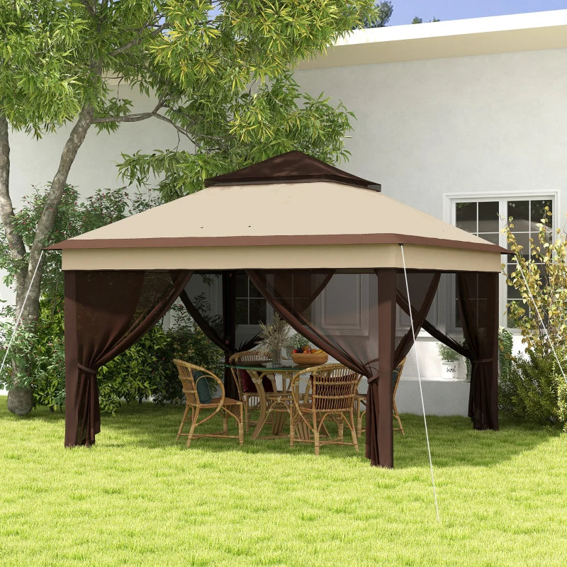 Beige Pop Up Gazebo With Carrying Bag