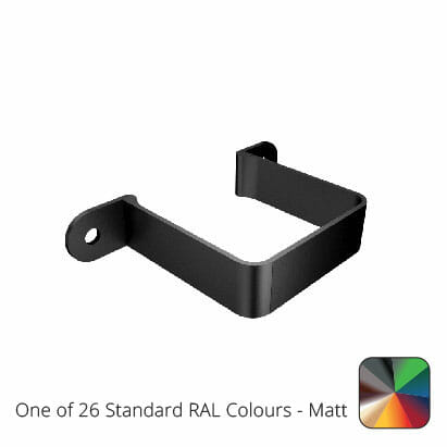 76mm Swaged Aluminium Square FLUSH FIT PIPE CLIP PPC - One of 26 Standard Matt RAL colours TBC