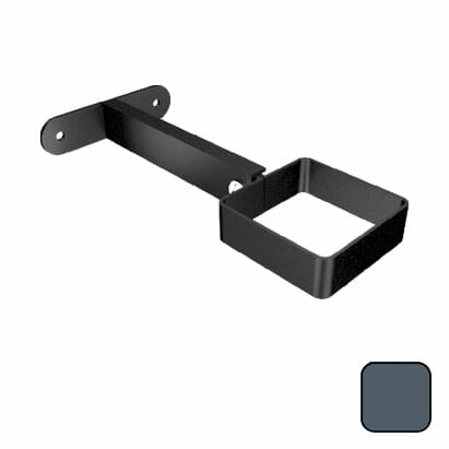 76mm Swaged Aluminium Square STAND OFF PIPE CLIP 30-200MM PPC - 7016M Anthracite Grey