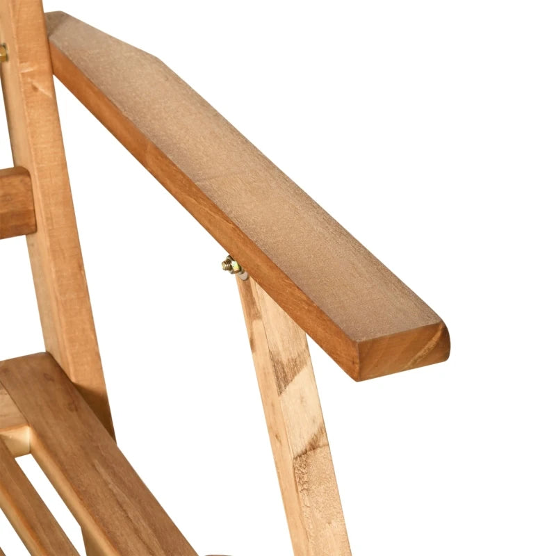 7 Piece Wooden Dining Set - Foldable Chairs