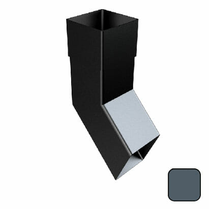 76mm Swaged Aluminium Square SHOE PPC - 7016M Anthracite Grey