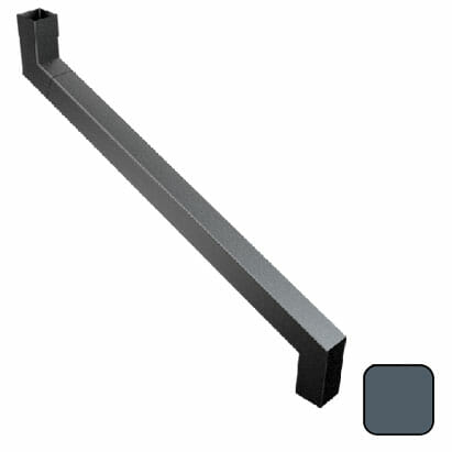 76mm Swaged Aluminium Square 2PT TO 1000MM SWAN-NECK PPC - 7016M Anthracite Grey