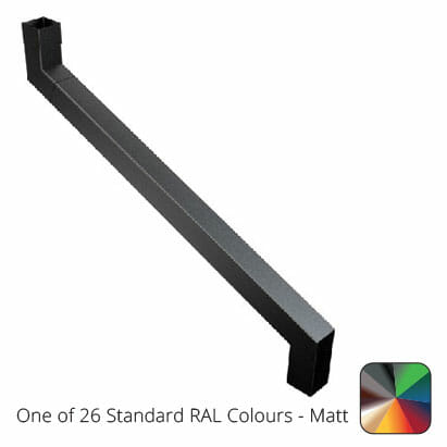 76mm Swaged Aluminium Square 2PT TO 1000MM SWAN-NECK PPC - One of 26 Standard Matt RAL colours TBC