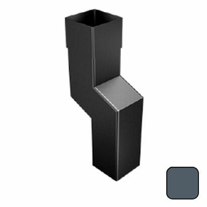 76mm Swaged Aluminium Square 1PT 75MM SWAN-NECK PPC - 7016M Anthracite Grey