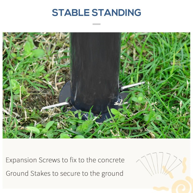 SunnyPlex DualCanopy: 3x3m Steel-Framed Outdoor Garden Gazebo with Protective Polycarbonate Roofing - Trade Warehouse