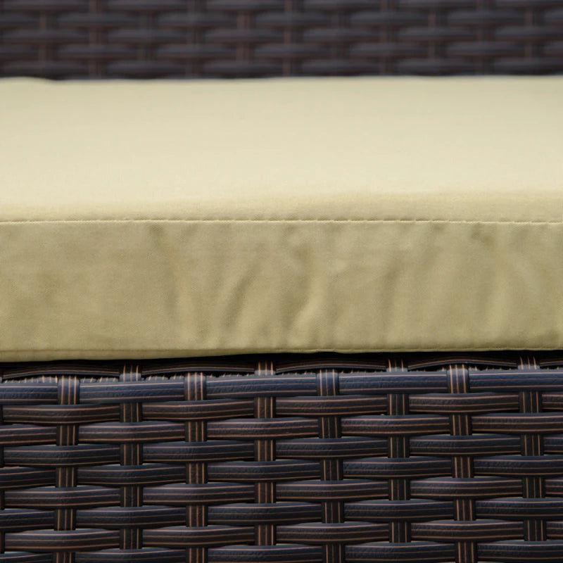 Beige Rattan Bistro Set With Coffee Table