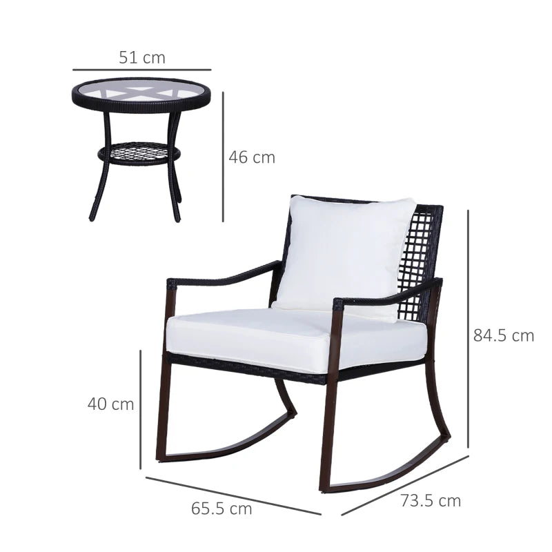 Rocking Bistro Set with Table