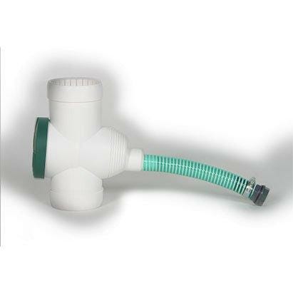 Universal Rainwater Diverter Kit with integral filter in White Plasic to fit 80 and 100mm Galvanised Steel Downpipe - Trade Warehouse