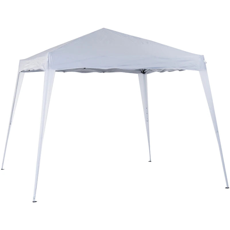 White 3m x 3m Slant Leg Pop Up Gazebo With Carry Bag