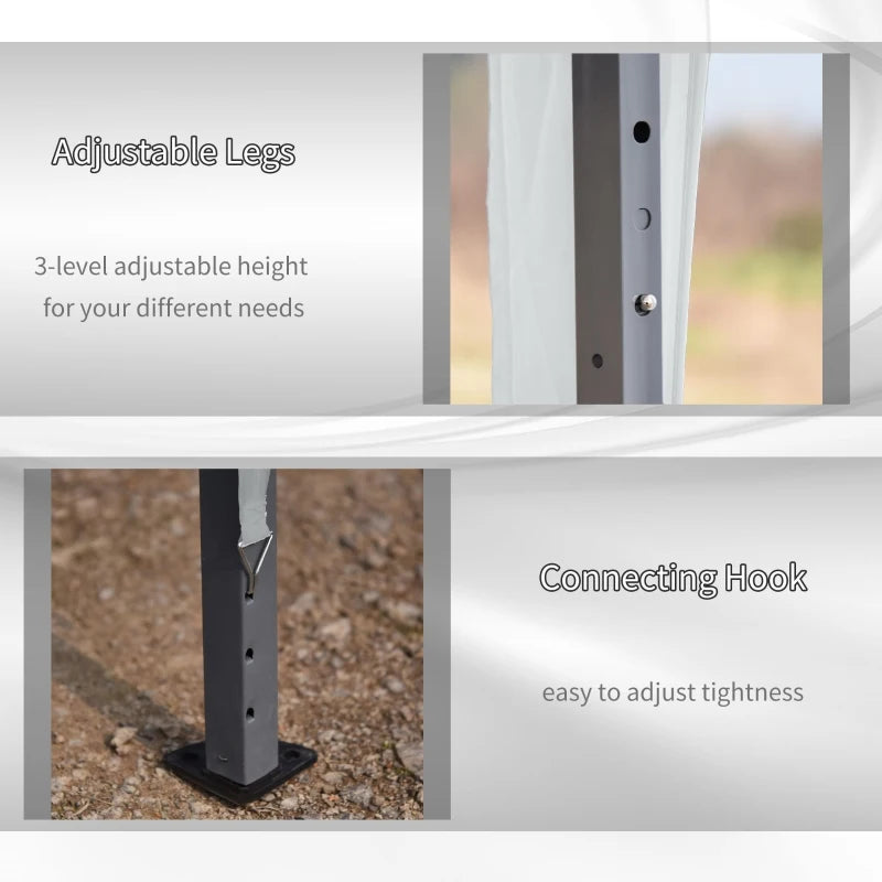 Grey Pop Up Wedding Awning Canopy w/ Carrying Bag