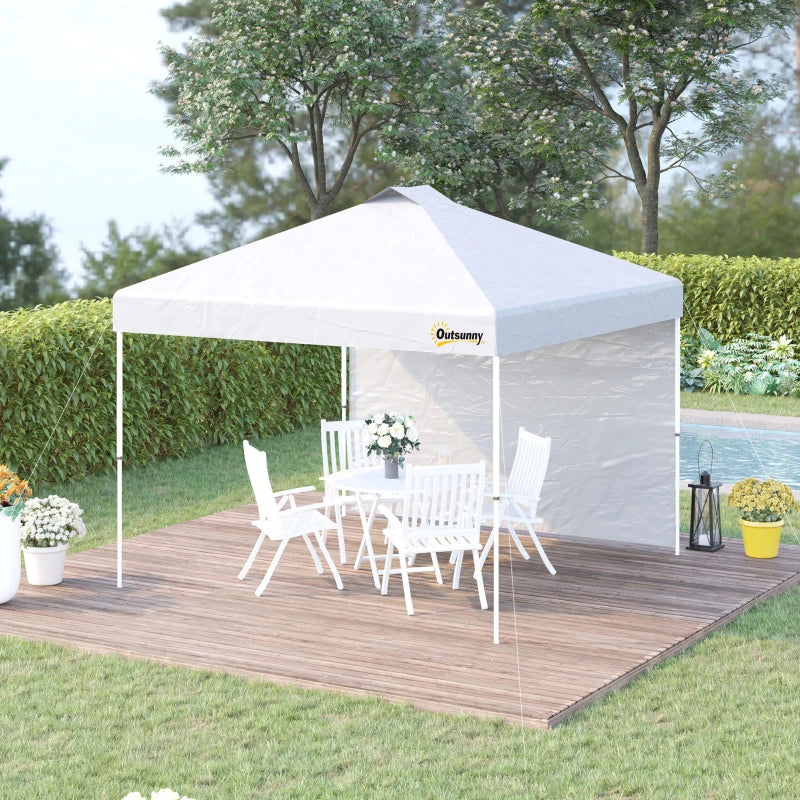 3m x 3m Pop Up Gazebo with 1 Side and Roller Bag