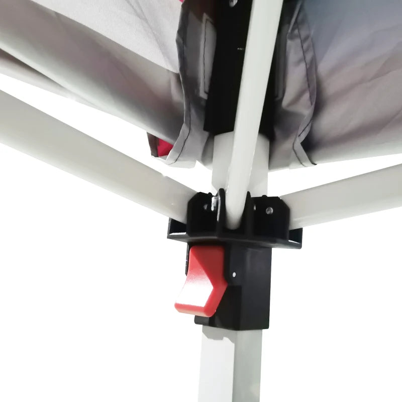 3m x 3m Grey Pop Up Gazebo with 1 Side and Roller Bag