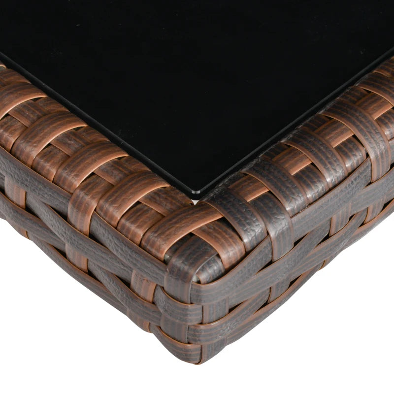 Mixed Brown 10 Seater Cubed Rattan Dining Set