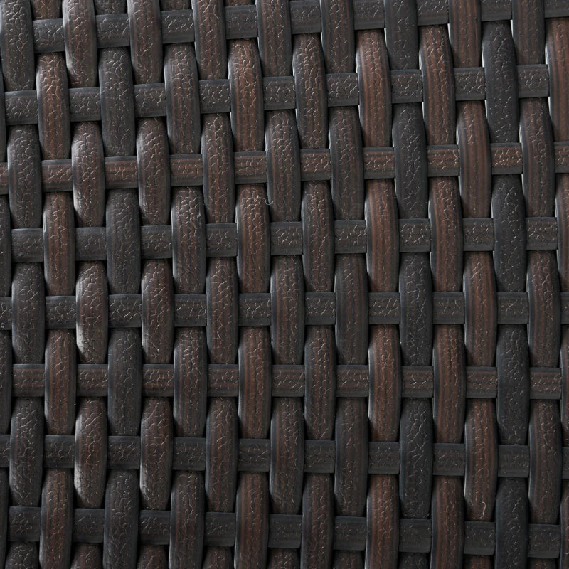 8 Piece Curved Rattan Sofa Set With Umbrella and Two Stroage Functional Side Tables