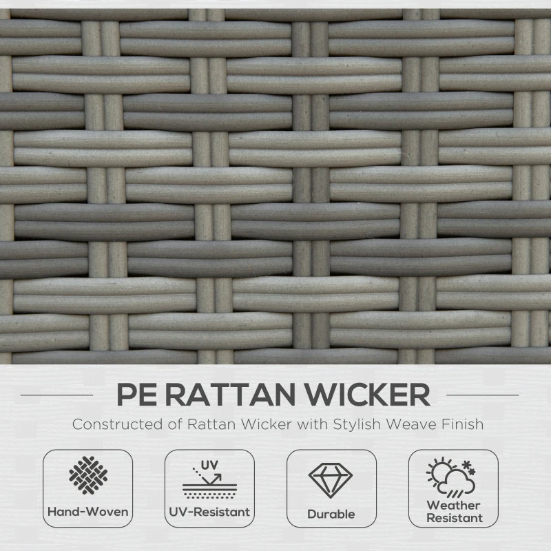 10-Seater Rattan Sofa With Footstools and Expandable Glass Table