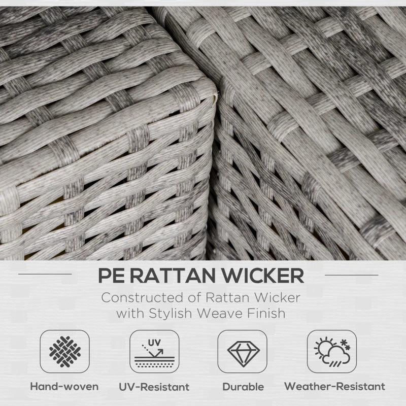 Light Grey Rattan Single Sofa Chair With Cushions